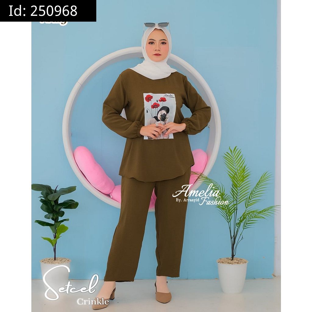 Jual Baju Setelan Wanita Set Jumbo LIVISA Setelan Celana Wanita di